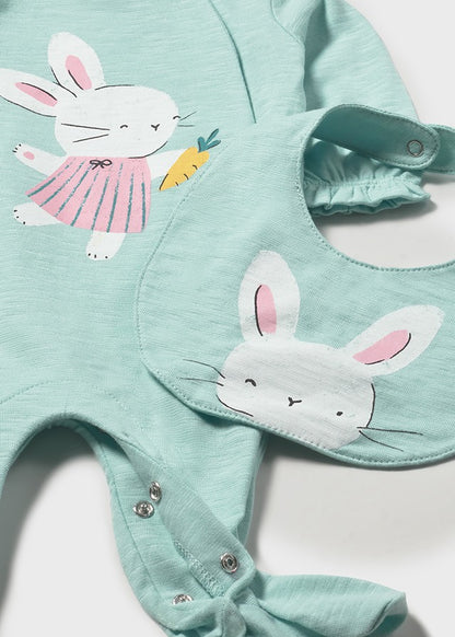 Mayoral Pijama comprido com babete recém nascida