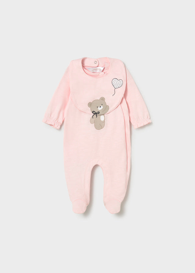Mayoral Pijama comprido com babete recém nascida
