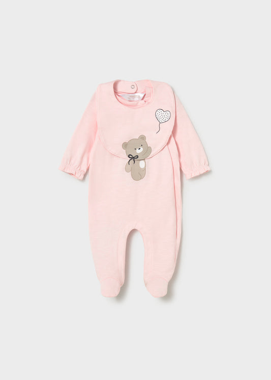 Mayoral Pijama comprido com babete recém nascida