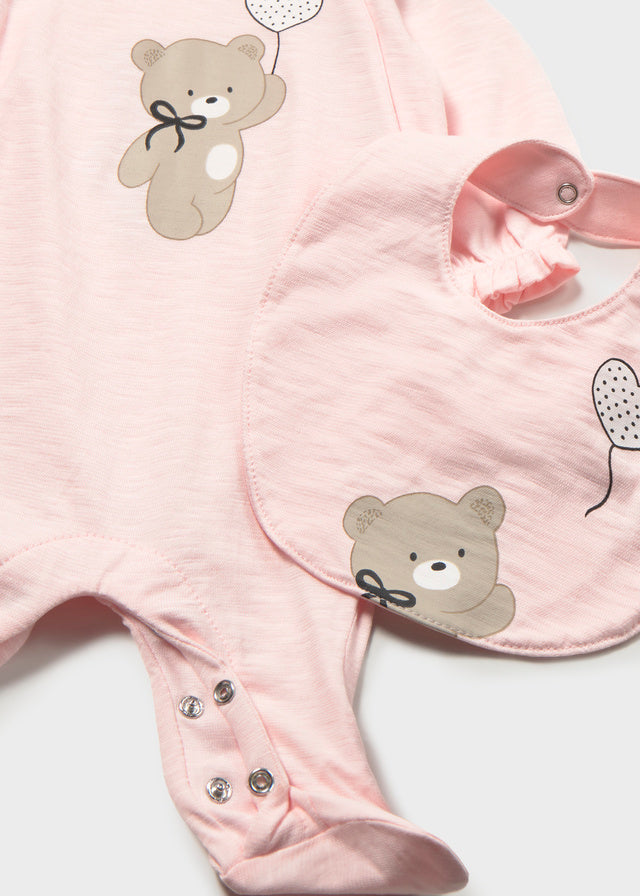 Mayoral Pijama comprido com babete recém nascida