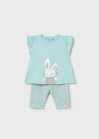 Mayoral Conjunto leggings estampado e t-shirt recém nascida