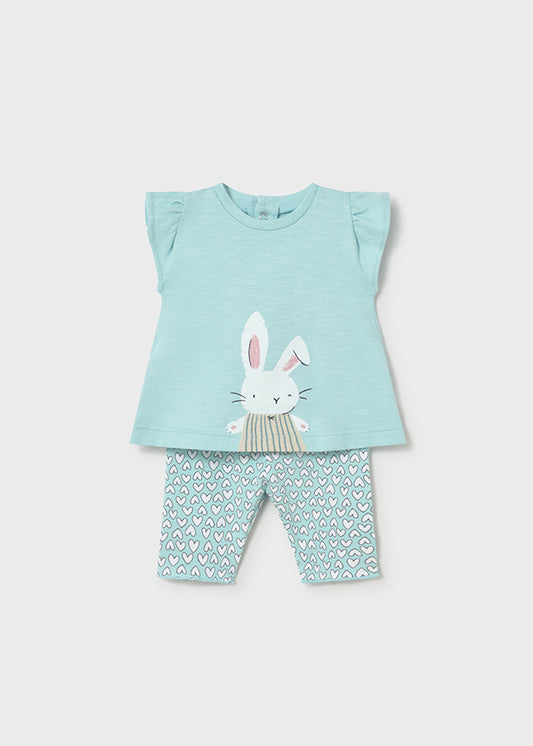 Mayoral Conjunto leggings estampado e t-shirt recém nascida