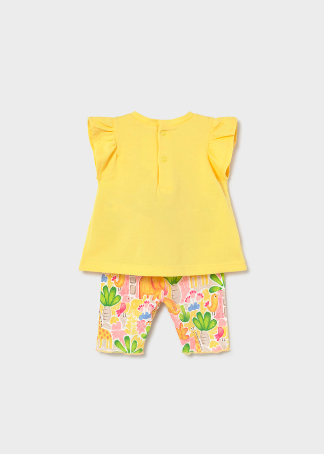 Mayoral Conjunto leggings estampado e t-shirt recém nascida
