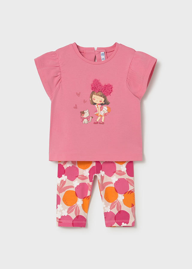 Mayoral Conjunto leggings estampado e t-shirt bebé