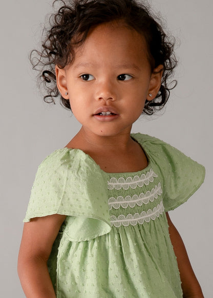 Mayoral Vestido folhos bebé