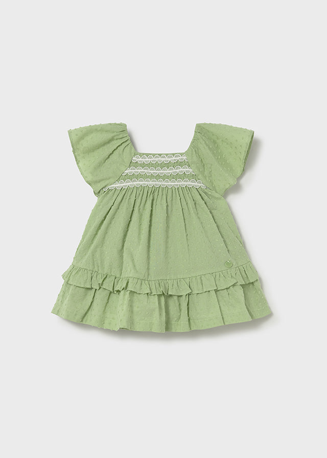 Mayoral Vestido folhos bebé
