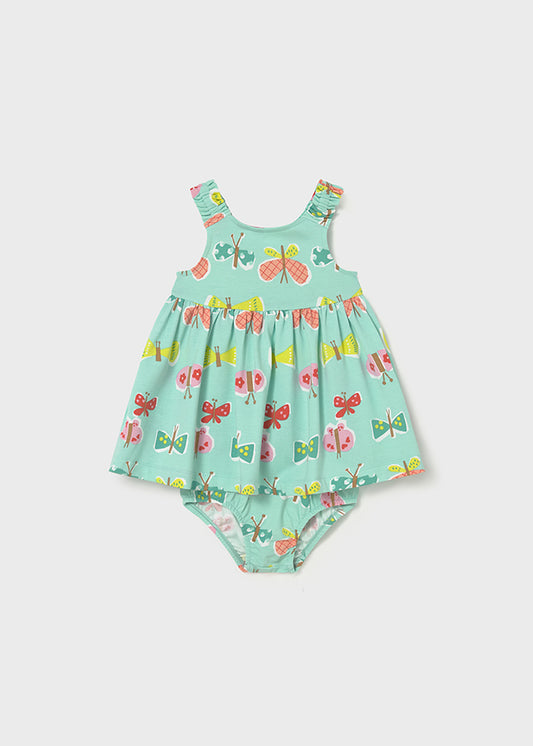 Mayoral Vestido estampado com cuequinha bebé