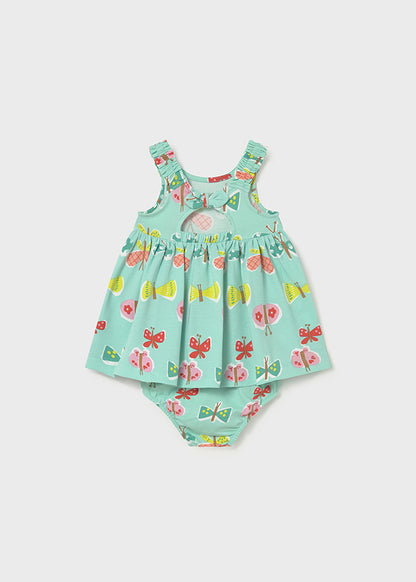 Mayoral Vestido estampado com cuequinha bebé