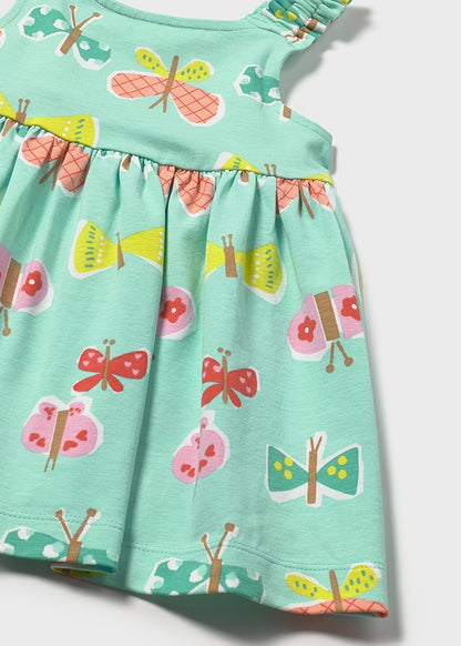 Mayoral Vestido estampado com cuequinha bebé