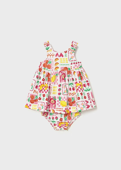 Mayoral Vestido estampado com cuequinha bebé (Cópia)