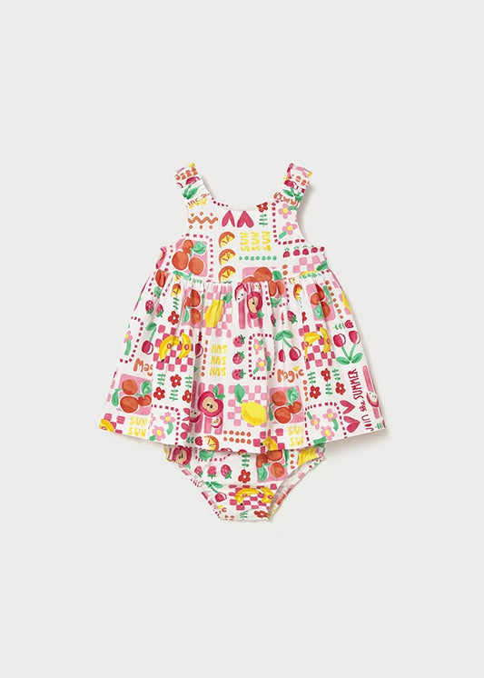 Mayoral Vestido estampado com cuequinha bebé (Cópia)