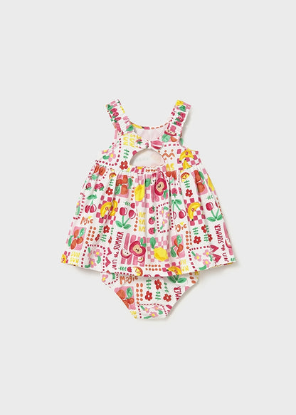 Mayoral Vestido estampado com cuequinha bebé (Cópia)