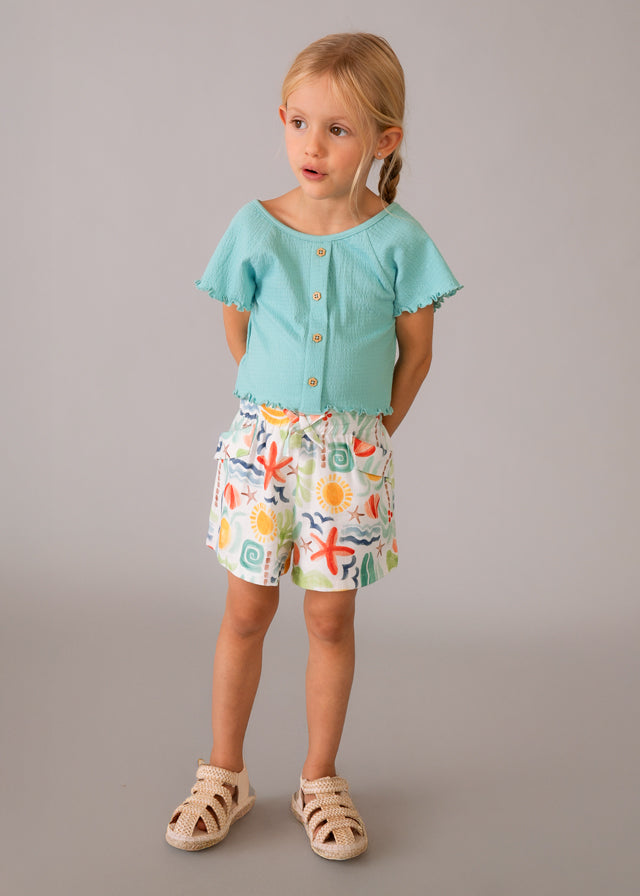 Mayoral T-shirt com folhos menina