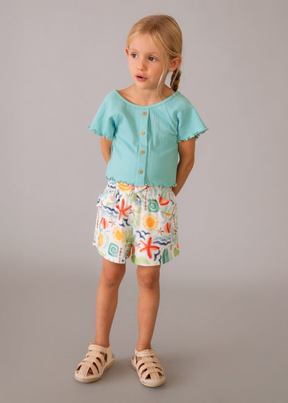 Mayoral T-shirt com folhos menina