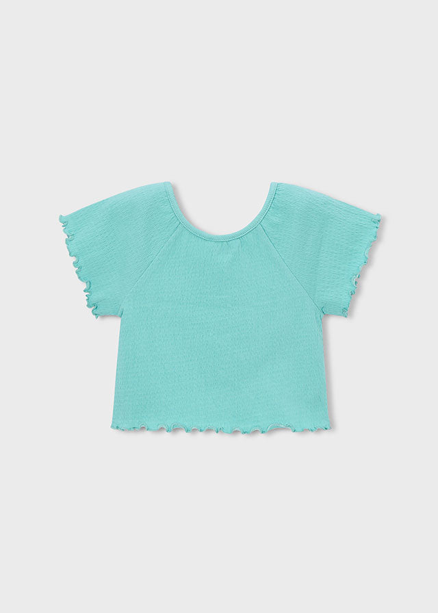 Mayoral T-shirt com folhos menina