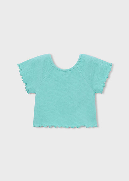 Mayoral T-shirt com folhos menina