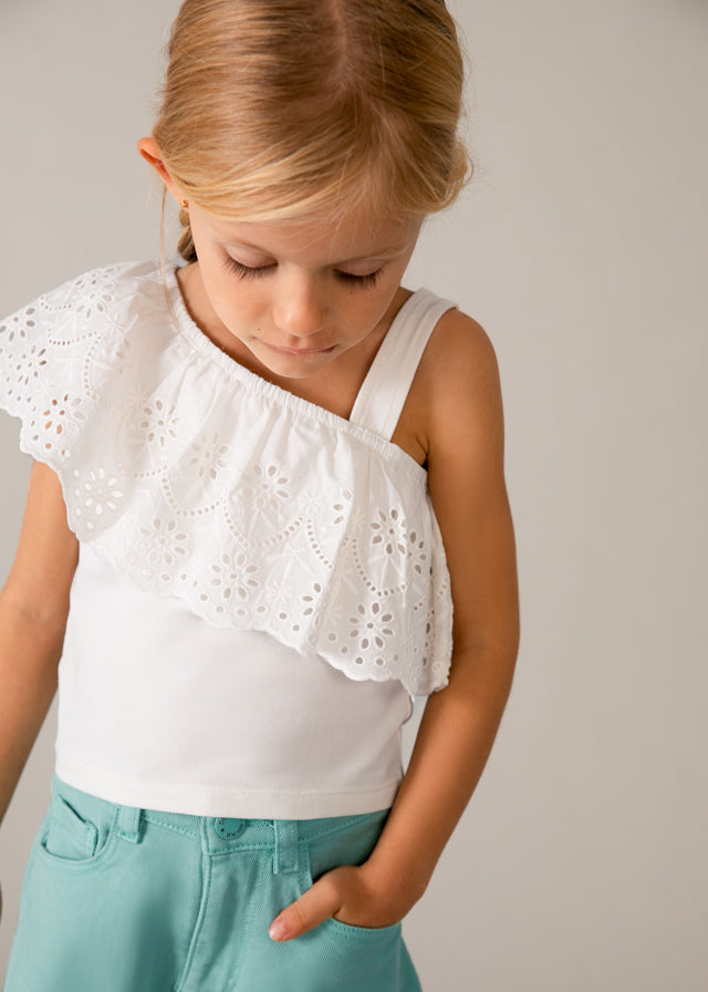 Mayoral Camisola alças folho menina