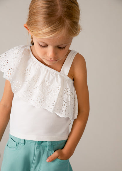 Mayoral Camisola alças folho menina