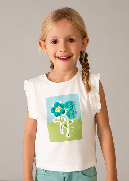 Mayoral T-shirt flores menina