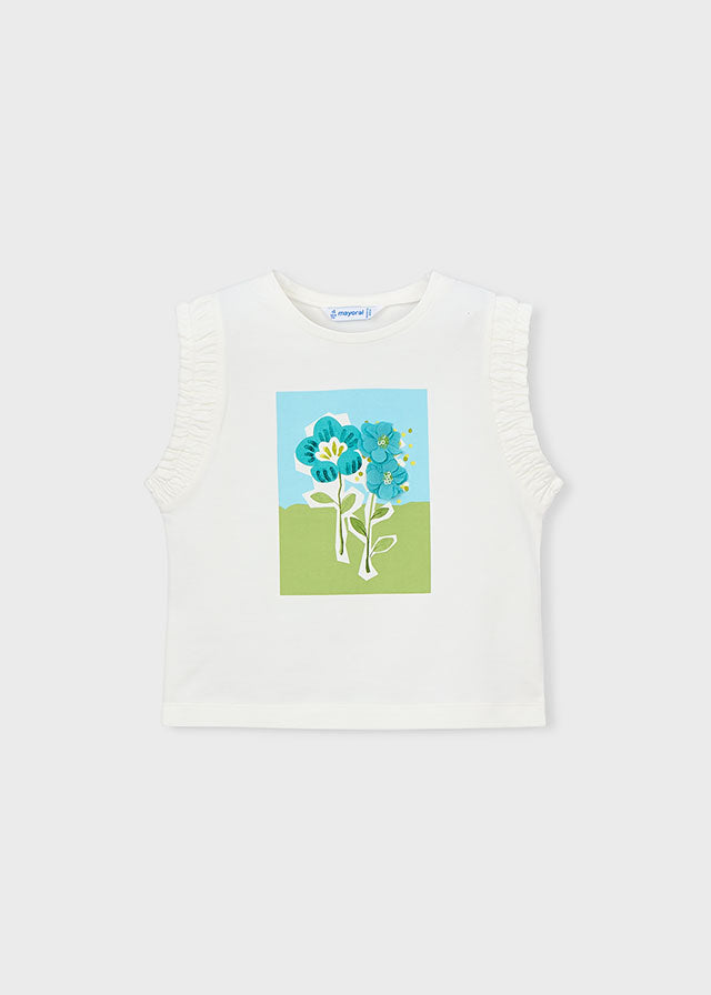 Mayoral T-shirt flores menina