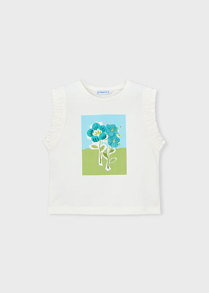 Mayoral T-shirt flores menina