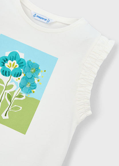 Mayoral T-shirt flores menina