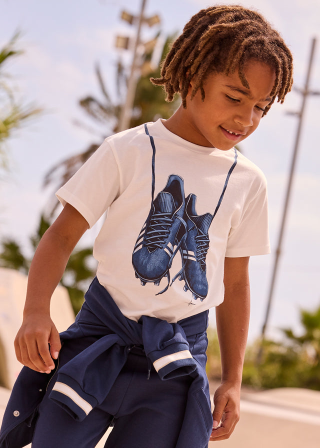 Mayoral T-shirt chuteiras menino