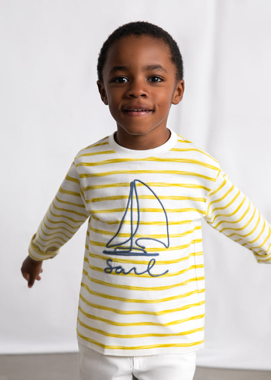 Mayoral Camisola riscas barco menino