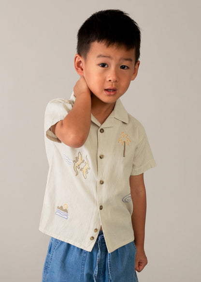 Mayoral Camisa detalhes bordados menino