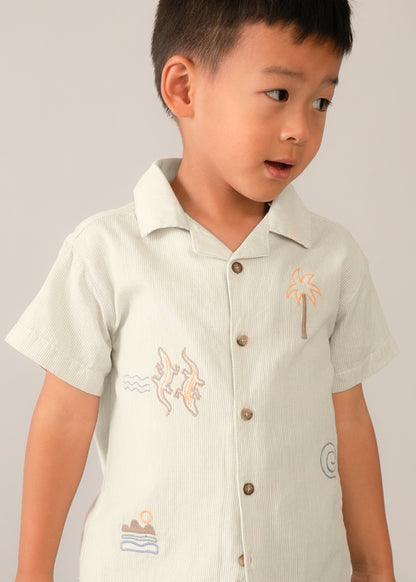 Mayoral Camisa detalhes bordados menino