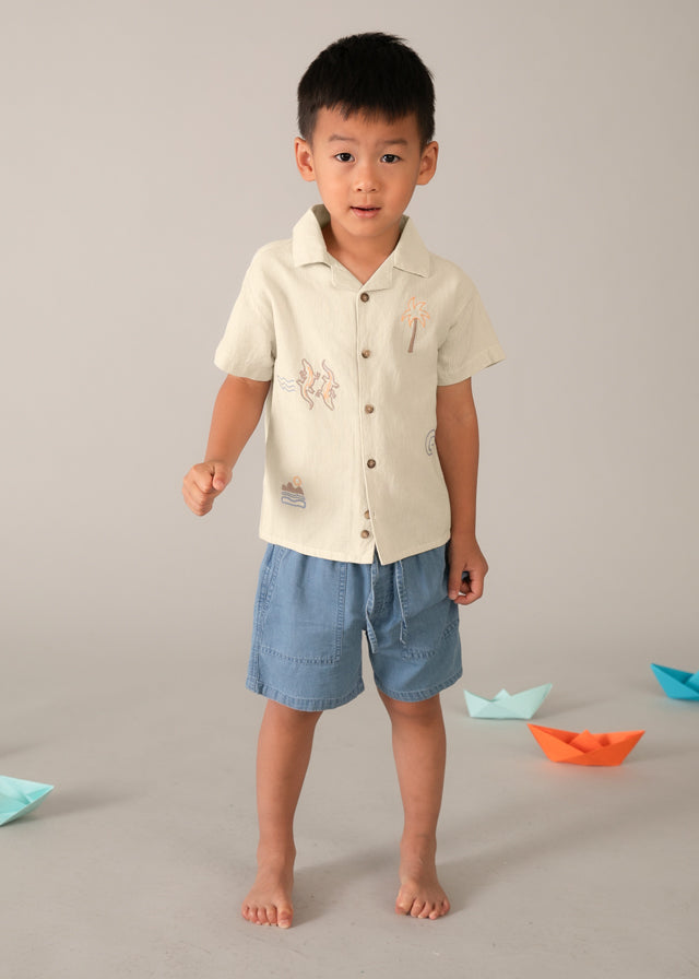 Mayoral Camisa detalhes bordados menino