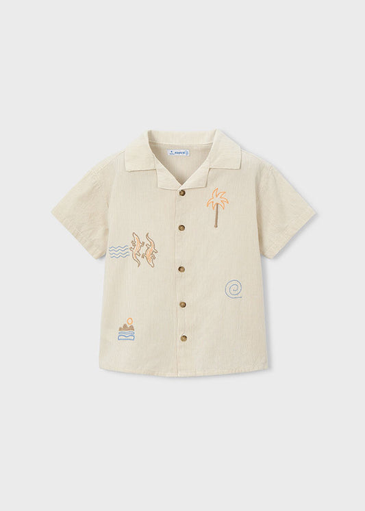 Mayoral Camisa detalhes bordados menino