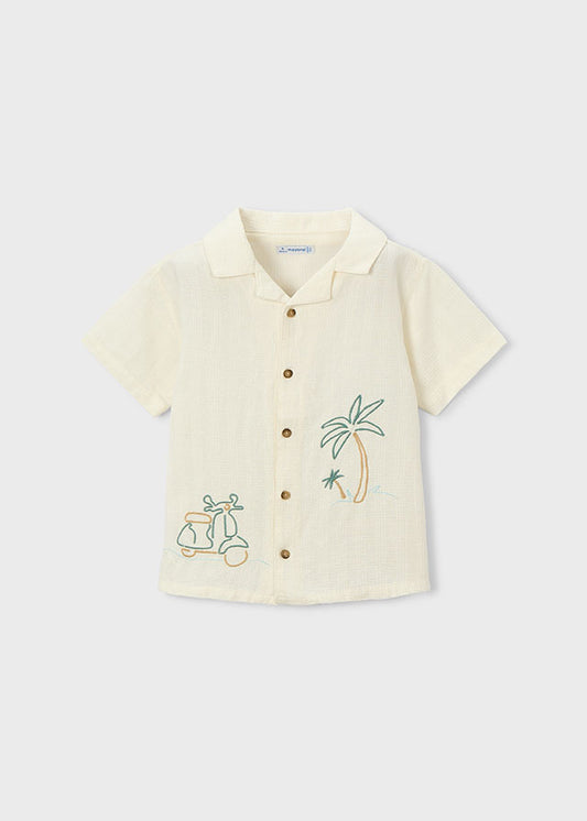 Mayoral Camisa detalhes bordados menino