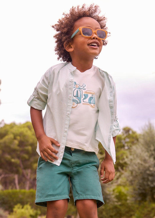 Mayoral Bermuda relaxed fit com linho menino