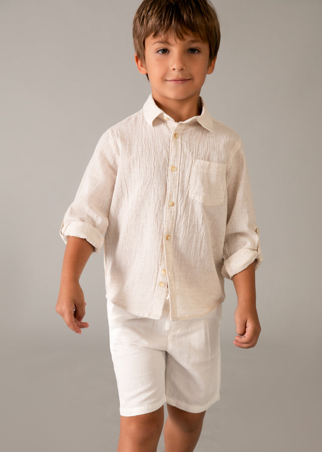 Mayoral Bermuda relaxed fit com linho menino