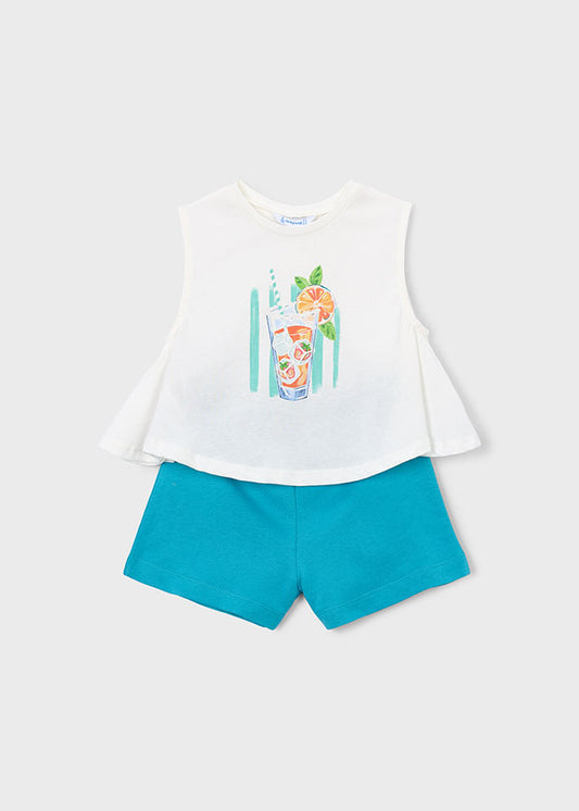 Mayoral Conjunto calção e t-shirt menina
