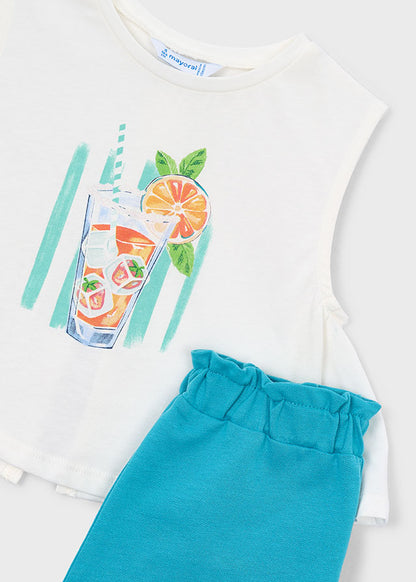 Mayoral Conjunto calção e t-shirt menina