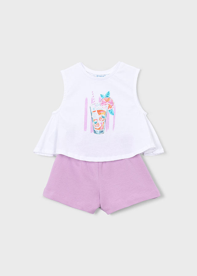Mayoral Conjunto calção e t-shirt menina