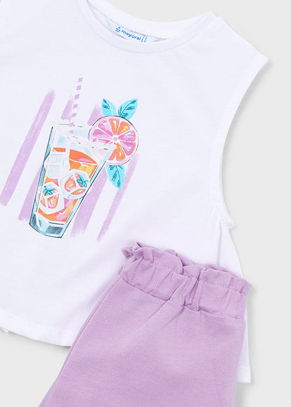 Mayoral Conjunto calção e t-shirt menina