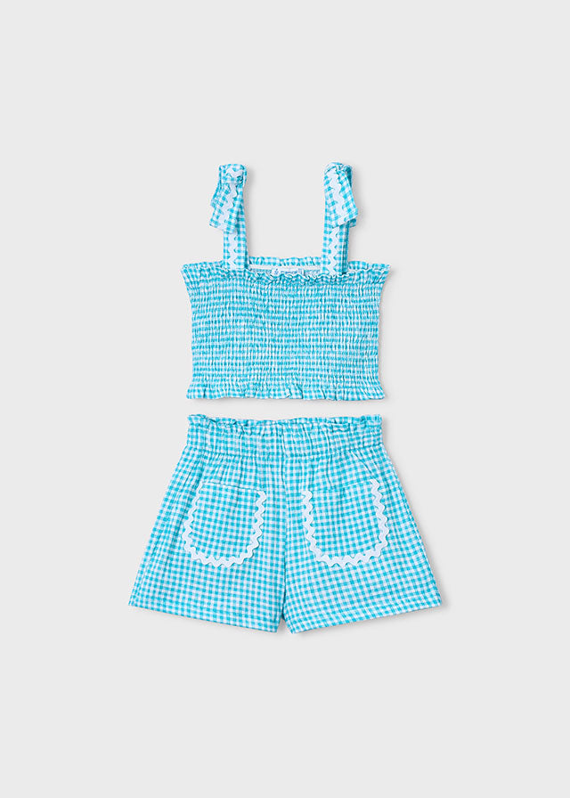 Mayoral Conjunto calção e top ninho de abelha menina