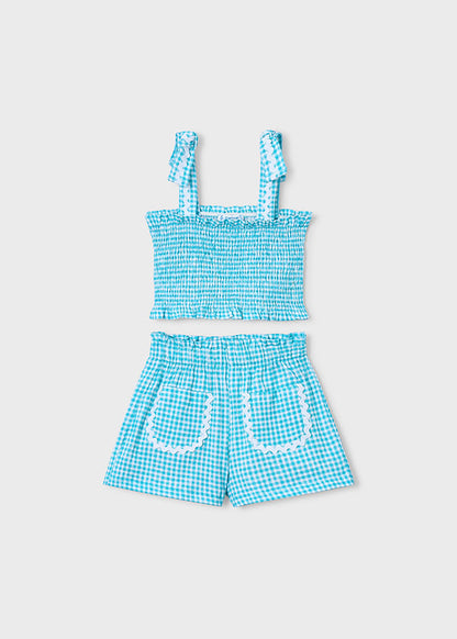 Mayoral Conjunto calção e top ninho de abelha menina
