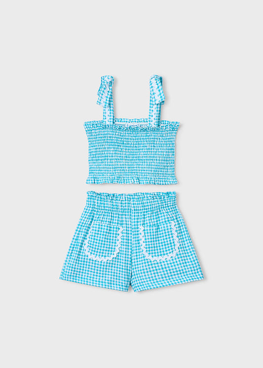 Mayoral Conjunto calção e top ninho de abelha menina