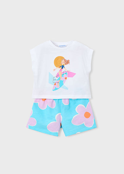 Mayoral Conjunto calção e t-shirt menina
