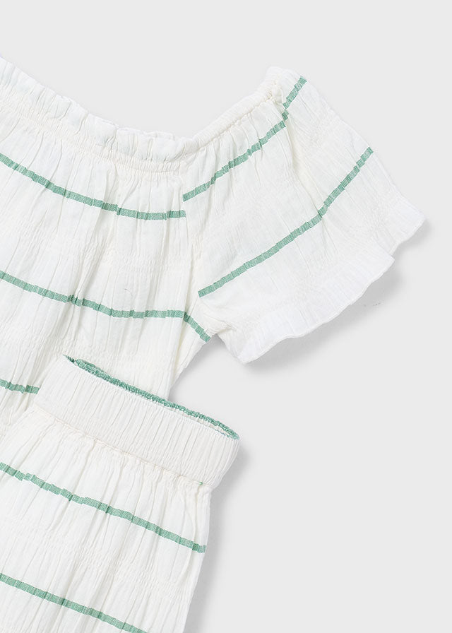 Mayoral Conjunto calças e top riscas menina