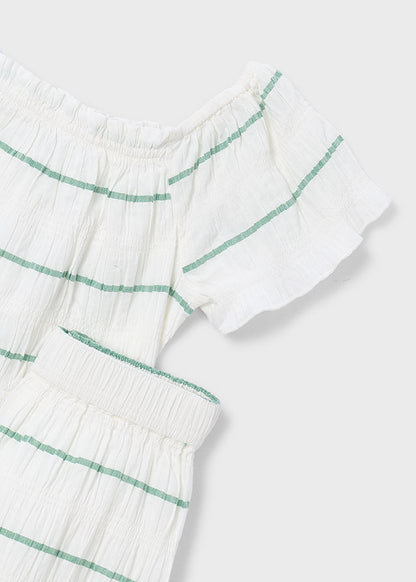 Mayoral Conjunto calças e top riscas menina