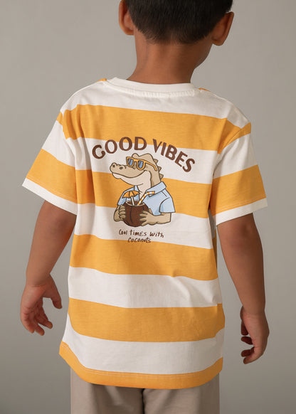 Mayoral Conjunto calças e t-shirt riscas menino