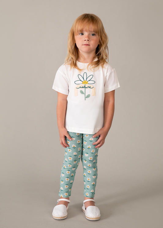 Mayoral Conjunto leggings estampado e t-shirt menina