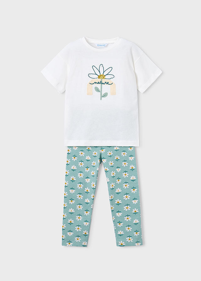 Mayoral Conjunto leggings estampado e t-shirt menina