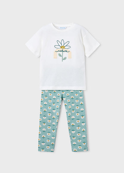 Mayoral Conjunto leggings estampado e t-shirt menina