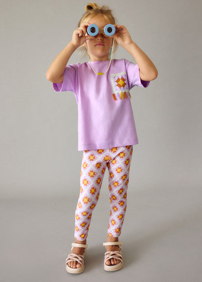 Mayoral Conjunto leggings estampado e t-shirt menina